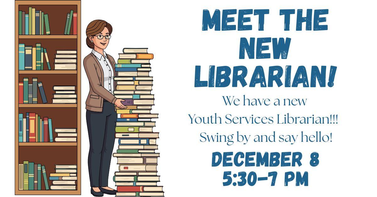 We have a new youth services librarian. Swing by and say, "Hello!"